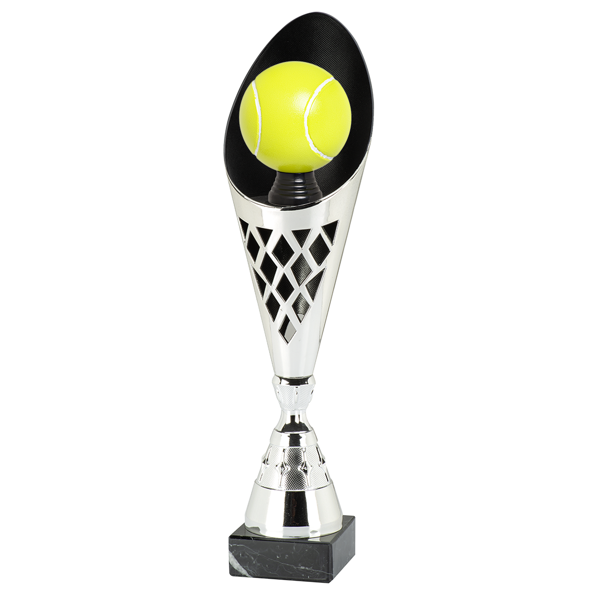 Tennis trofee Zilver 35 t/m 39cm
