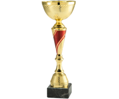 Bekers goud met rood accent