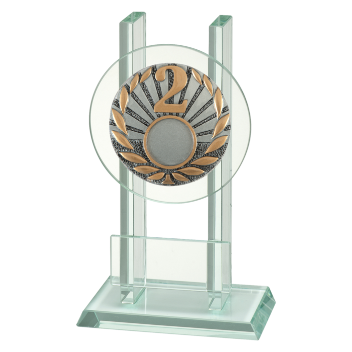Glazen trofee 1e, 2e en 3e plaats