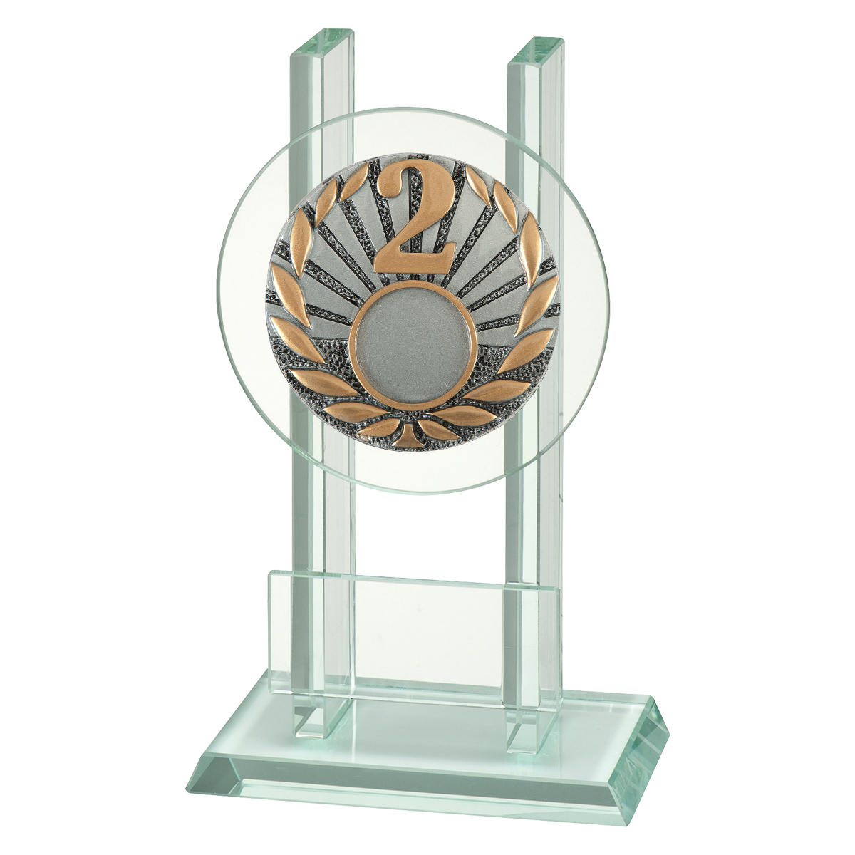 Glazen trofee 1e, 2e en 3e plaats