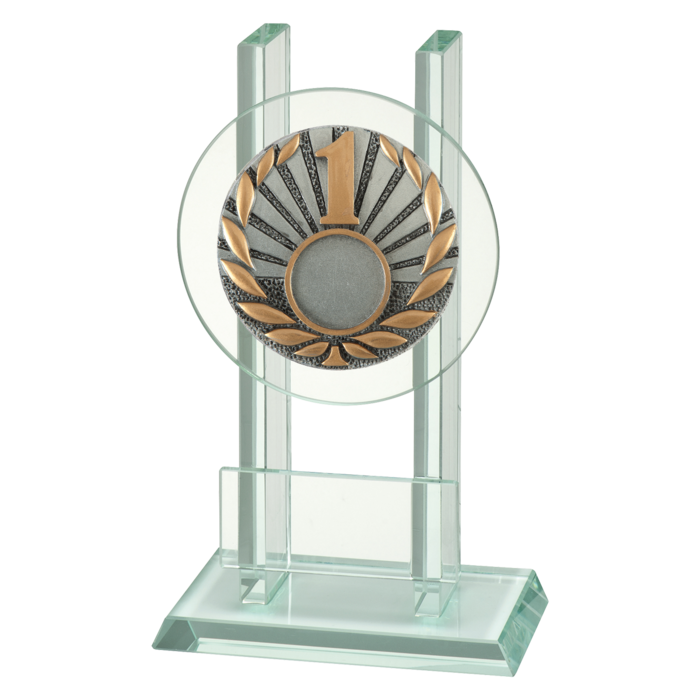 Glazen trofee 1e, 2e en 3e plaats