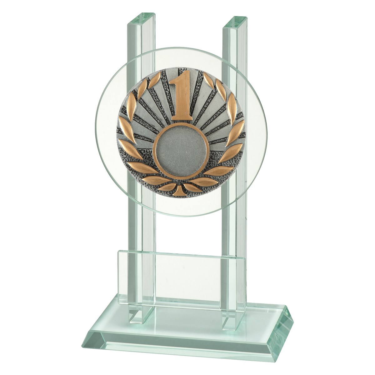 Glazen trofee 1e, 2e en 3e plaats