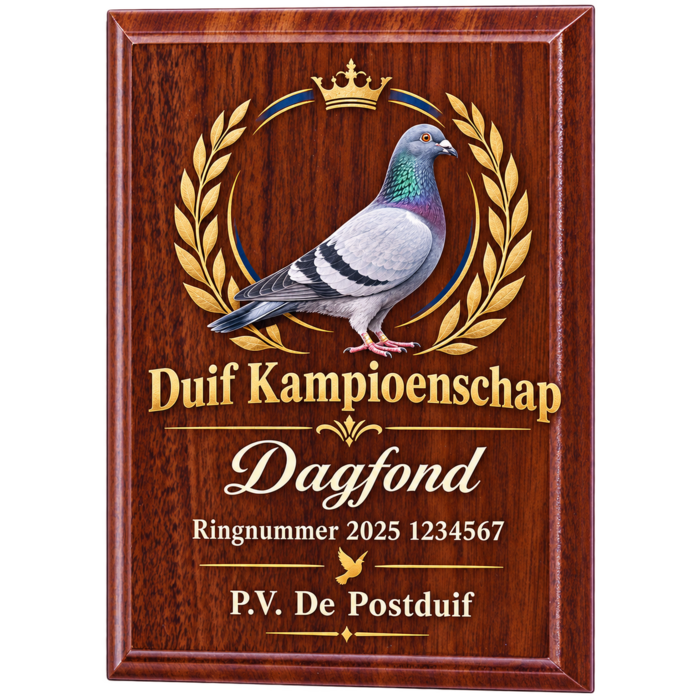 Plaquette met full-colour UV Print