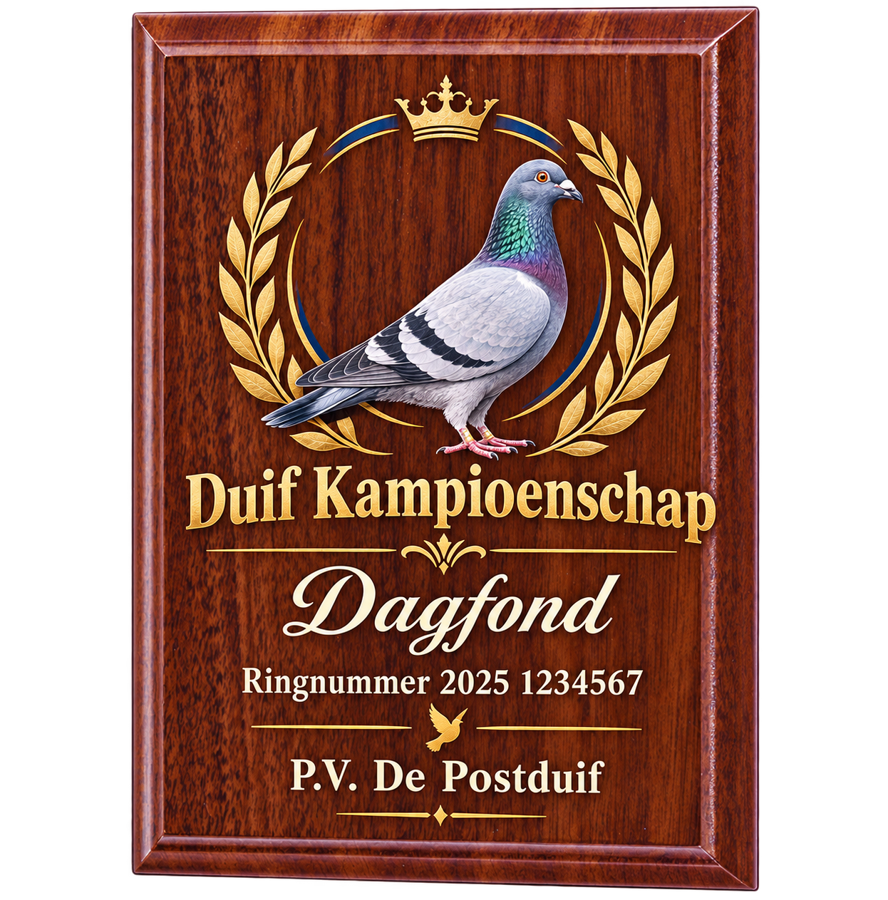 Plaquette met full-colour UV Print