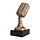 Resin microfoon trofee op houten voet