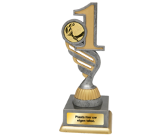 Nummer 1 Trofee Goud-Zilver met Sportafbeelding
