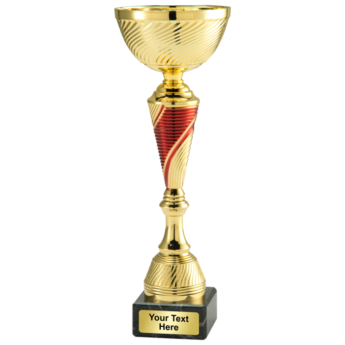 Bekers goud met rood accent