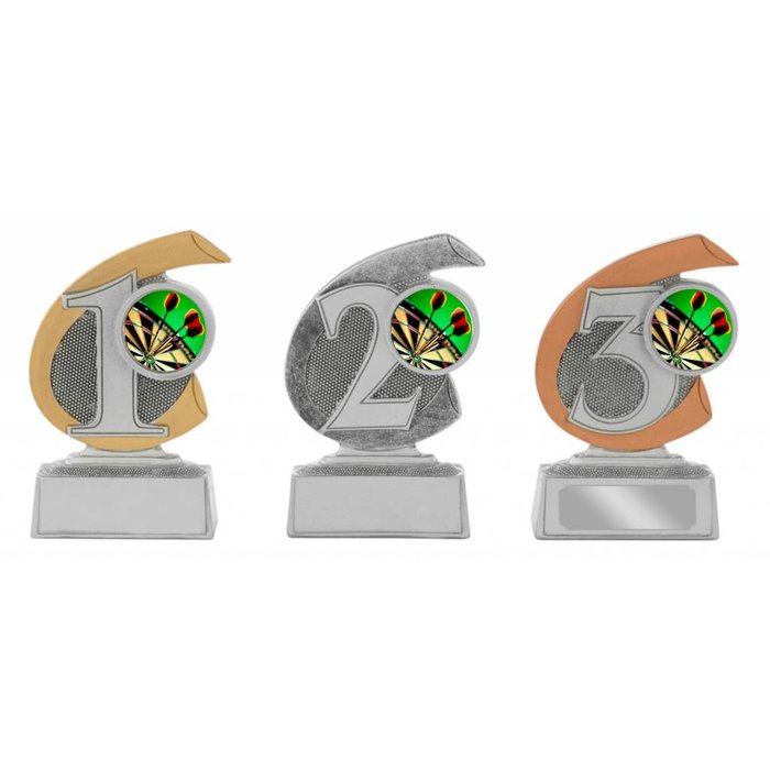 Trofee resin neutraal 1,2,3