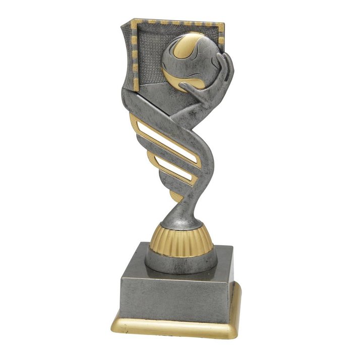 Handbal trofee antiek grijs-goud
