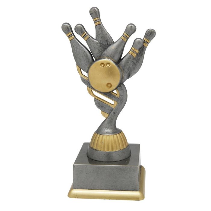 Bowling trofee antiek grijs-goud