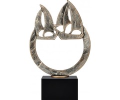 Zeiltrofee metaal 23 t/m 25cm