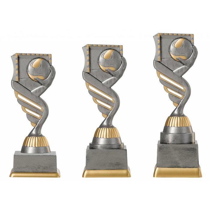 Handbal trofee antiek grijs-goud