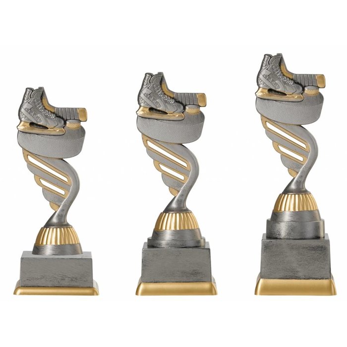 IJshockey trofee antiek grijs-goud