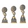 Basketbal trofee antiek grijs-goud