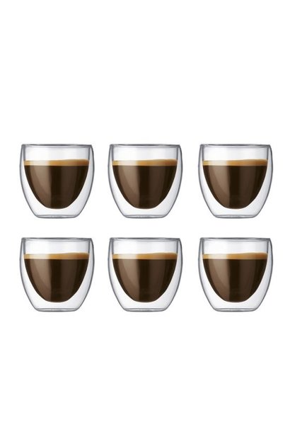 ontsnapping uit de gevangenis Afwijzen Fonkeling Pavina dubbelwandige espresso glazen, extra klein, 0,08l - doppio-espresso