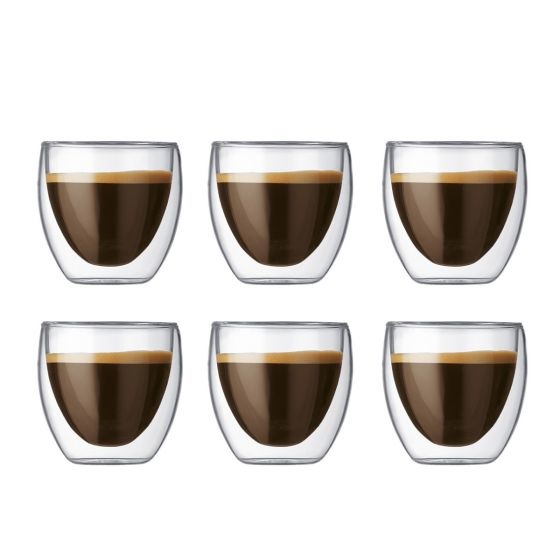 Pavina dubbelwandige espresso glazen, extra klein, 0,08l-1