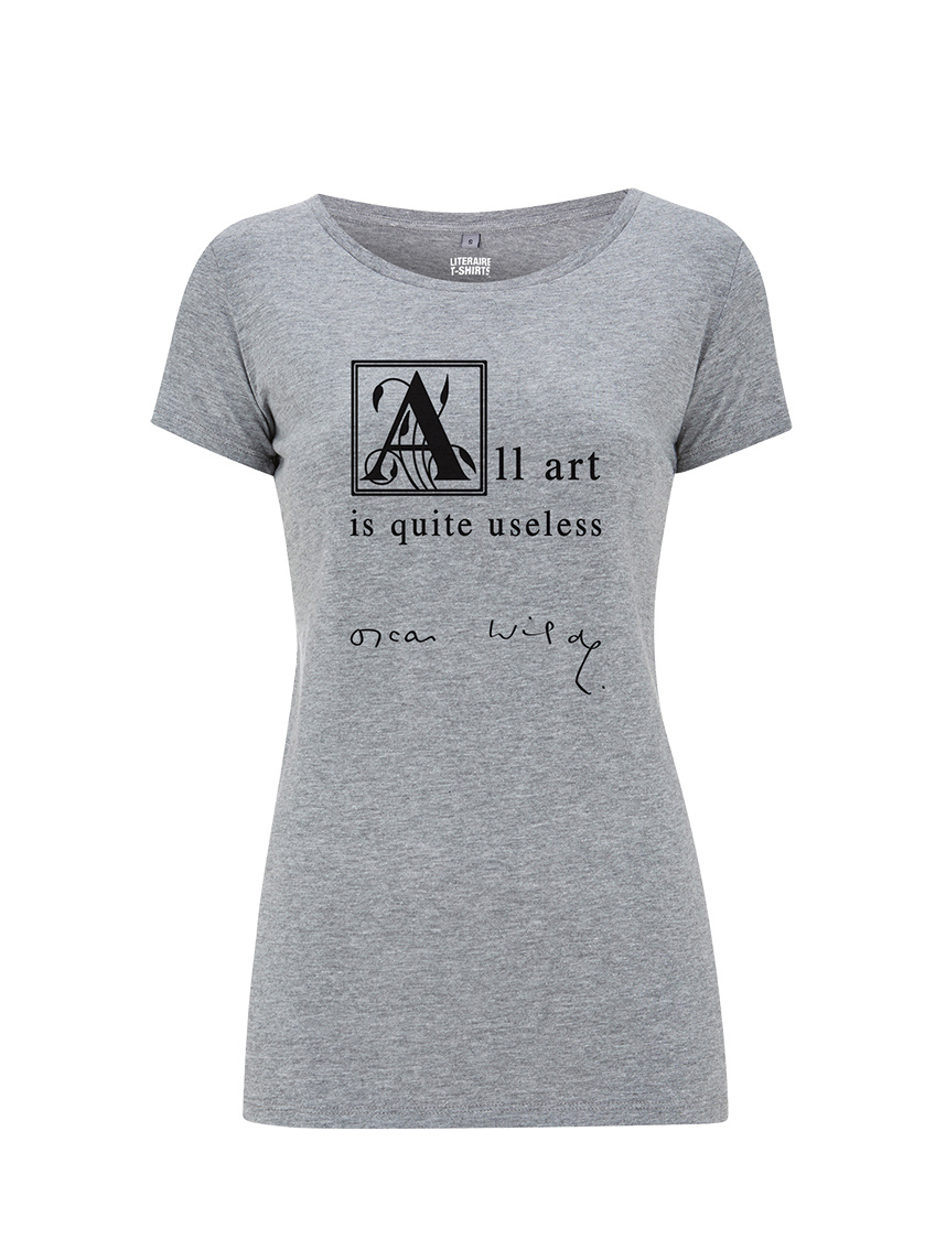Oscar Wilde All art is quite useless ♀ Literair Tshirt voor dames Verloren Woorden