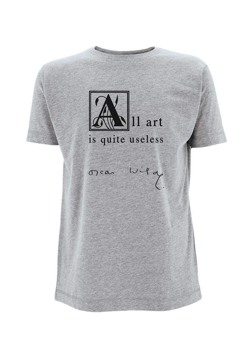 Oscar Wilde All art is quite useless ♀ Literair T-shirt voor heren