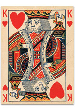 Playing Cards Black Heart King ♂ (white)