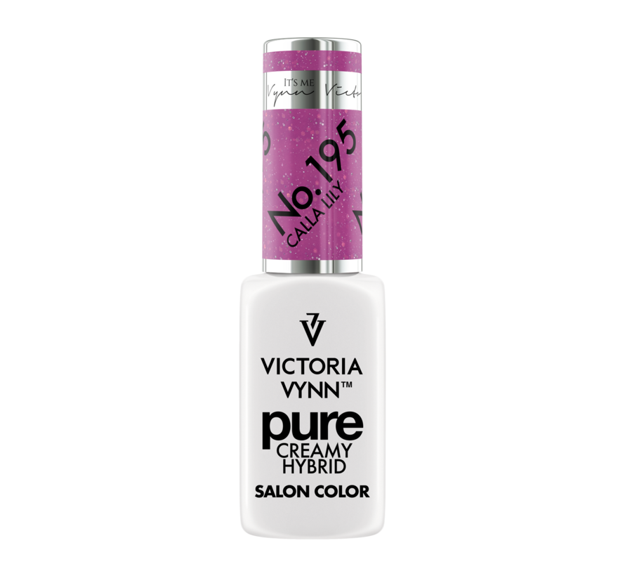 Gellak Victoria Vynn | Fuchsia glitter | 195 | Gel Nagellak | Pure Creamy Hybrid | 8 ml | Calla Lily