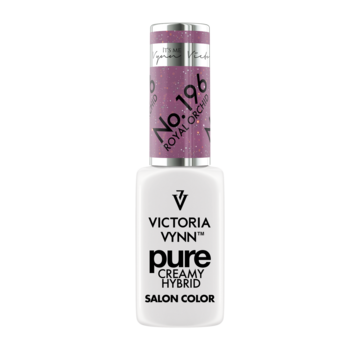 Victoria Vynn  Gellak Victoria Vynn | Pastel Paars glitter | 196 | Gel Nagellak | Pure Creamy Hybrid | 8 ml | Royal Orchid