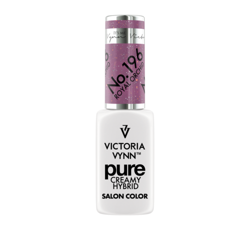 Victoria Vynn  Gellak Victoria Vynn | Pastel Paars glitter | 196 | Gel Nagellak | Pure Creamy Hybrid | 8 ml | Royal Orchid