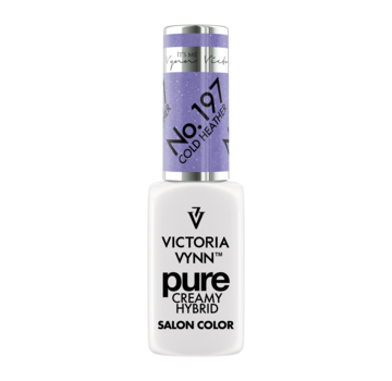 Victoria Vynn  Gellak Victoria Vynn | Pastel Paars glitter | 197 | Gel Nagellak | Pure Creamy Hybrid | 8 ml | Cold Heather