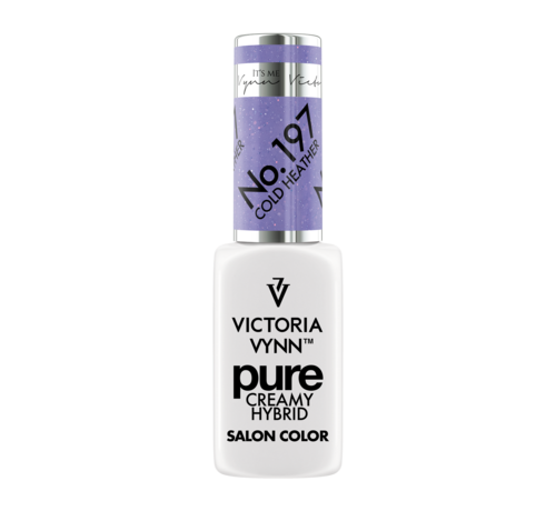 Victoria Vynn  Gellak Victoria Vynn | Pastel Paars glitter | 197 | Gel Nagellak | Pure Creamy Hybrid | 8 ml | Cold Heather
