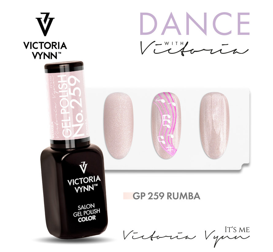Gellak Victoria Vynn Salon Collectie- Dance Collectie - 259 Rumba - 8 ml. - Nude Shimmer