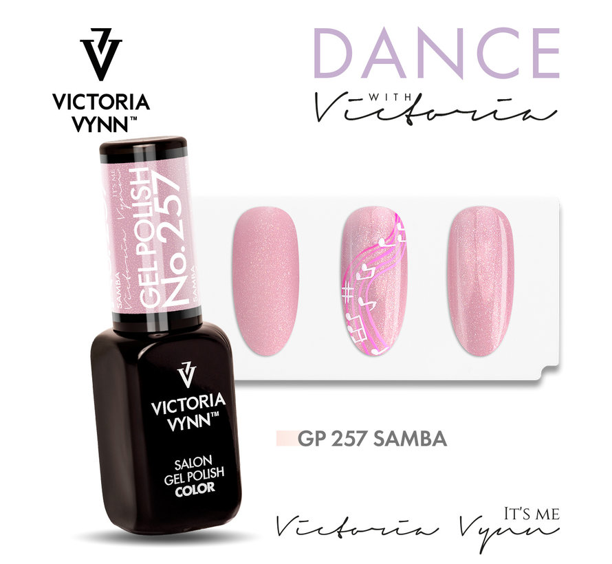 Gellak Victoria Vynn Salon Collectie- Dance Collectie - 257 Samba - 8 ml. - Roze Shimmer