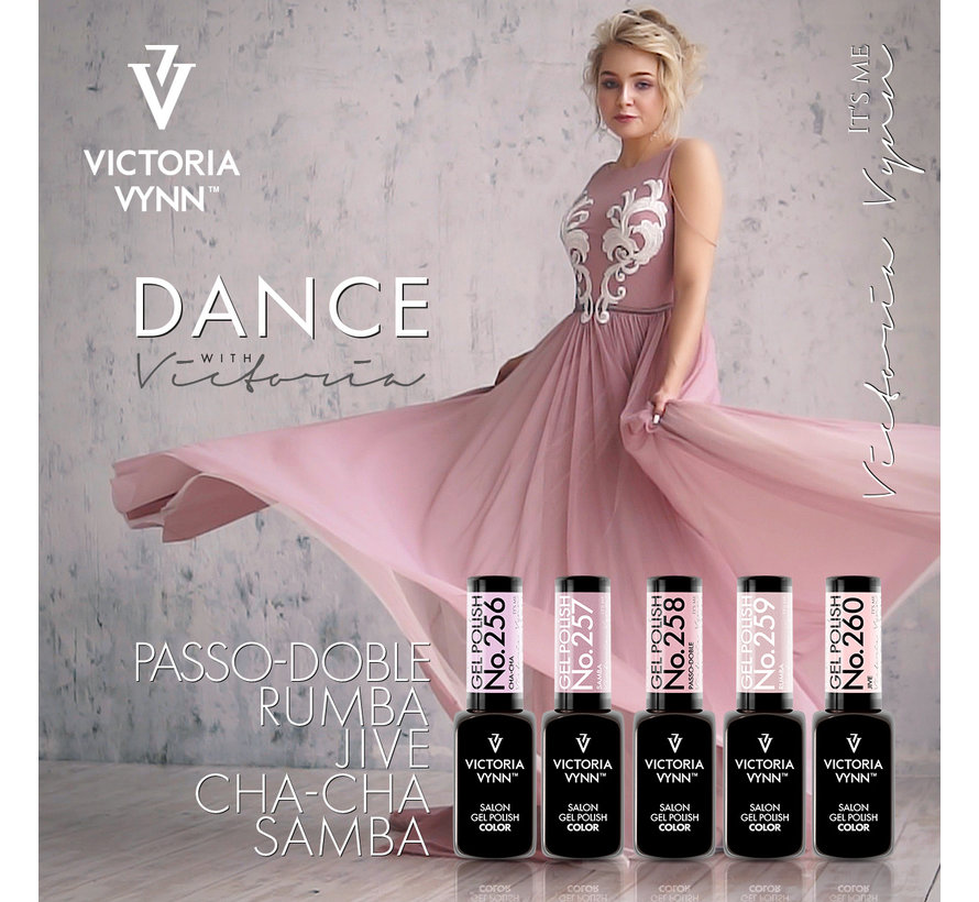 Gellak Victoria Vynn Salon Collectie- Dance Collectie - 257 Samba - 8 ml. - Roze Shimmer