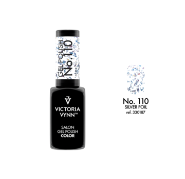 Victoria Vynn  Gellak Victoria Vynn™ Gel Nagellak - Salon Gel Polish Color 110 - 8 ml. - Silver Foil