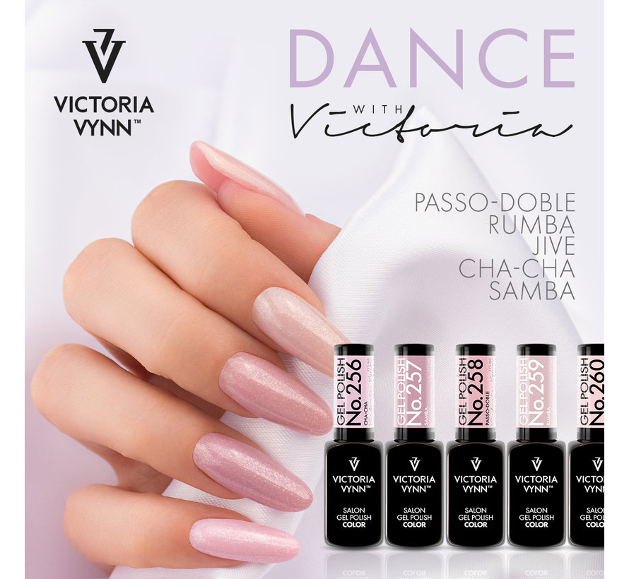 Victoria Vyn Gellak - Gel Nagellak - Salon Gel Polish Color - Dance Collectie - 256 Cha-cha - 8 ml. - Roze Shimmer