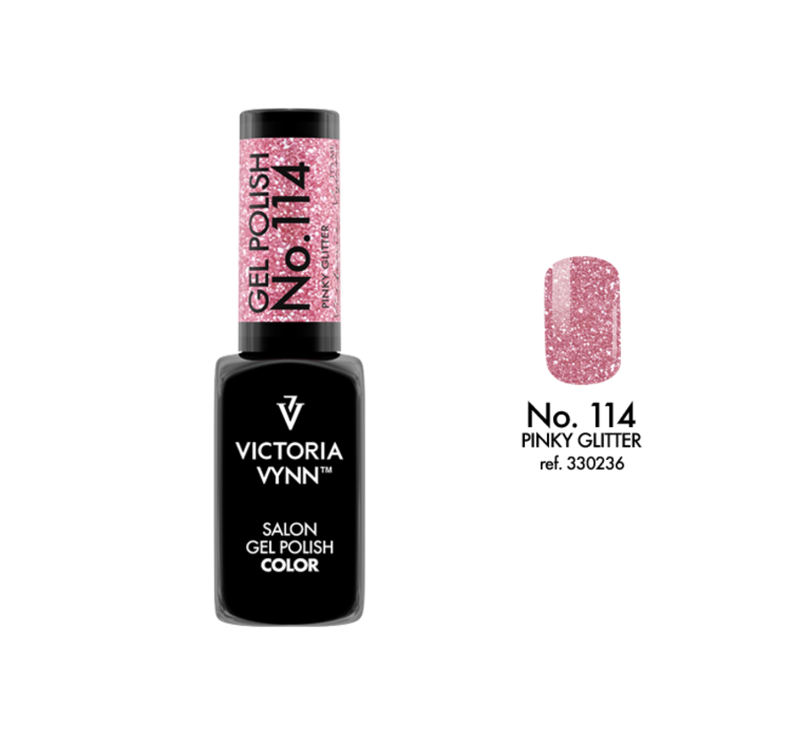 Gellak Victoria Vynn Salon Collectie 114 - 8 ml. - Pinky Glitter