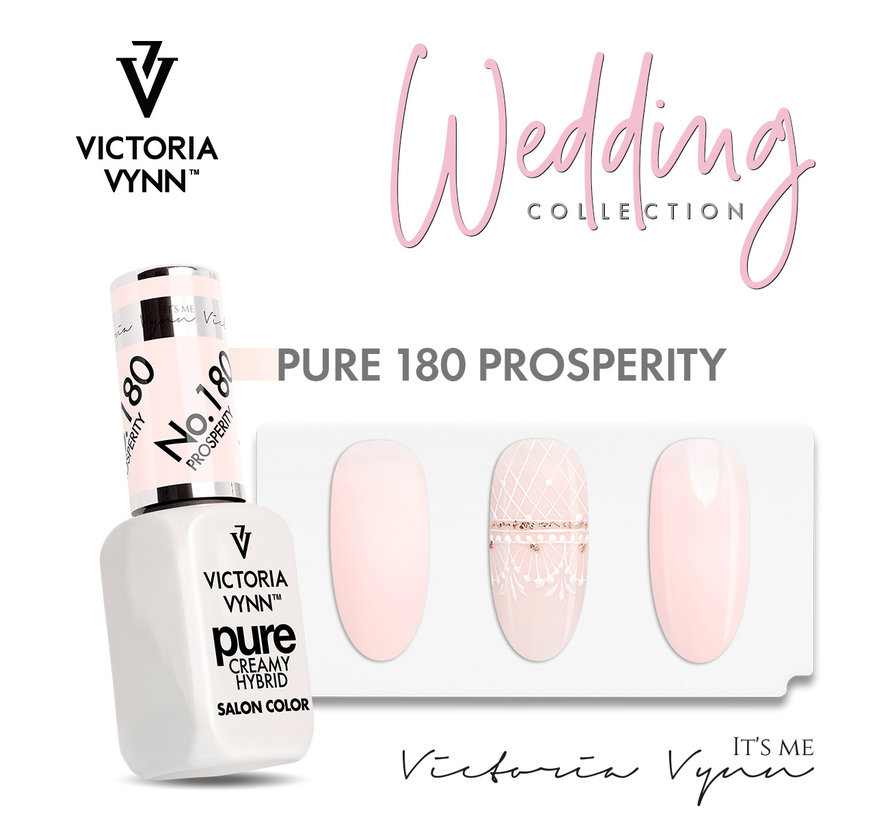 Victoria Vyn Gellak - Gel Nagellak - Pure Wedding Collectie - 180 Prosperity - 8 ml. - Roze