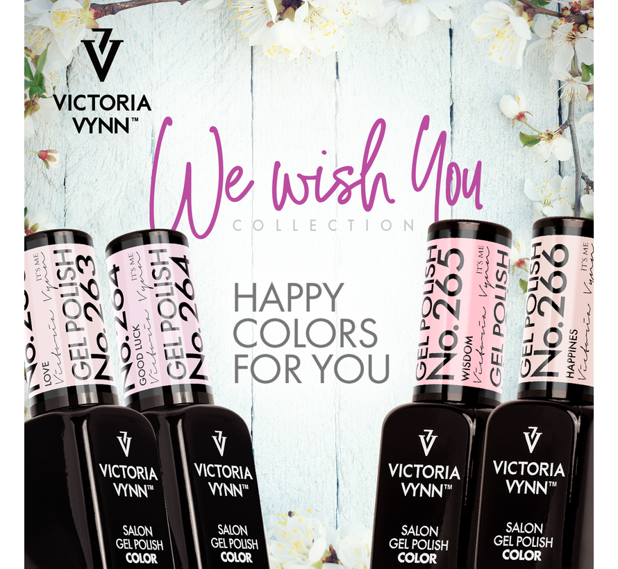Gellak Victoria Vynn Salon Collectie- 264 Good Luck - 8 ml. - Lichtroze - Semi-transparant - Ideaal voor french manicure