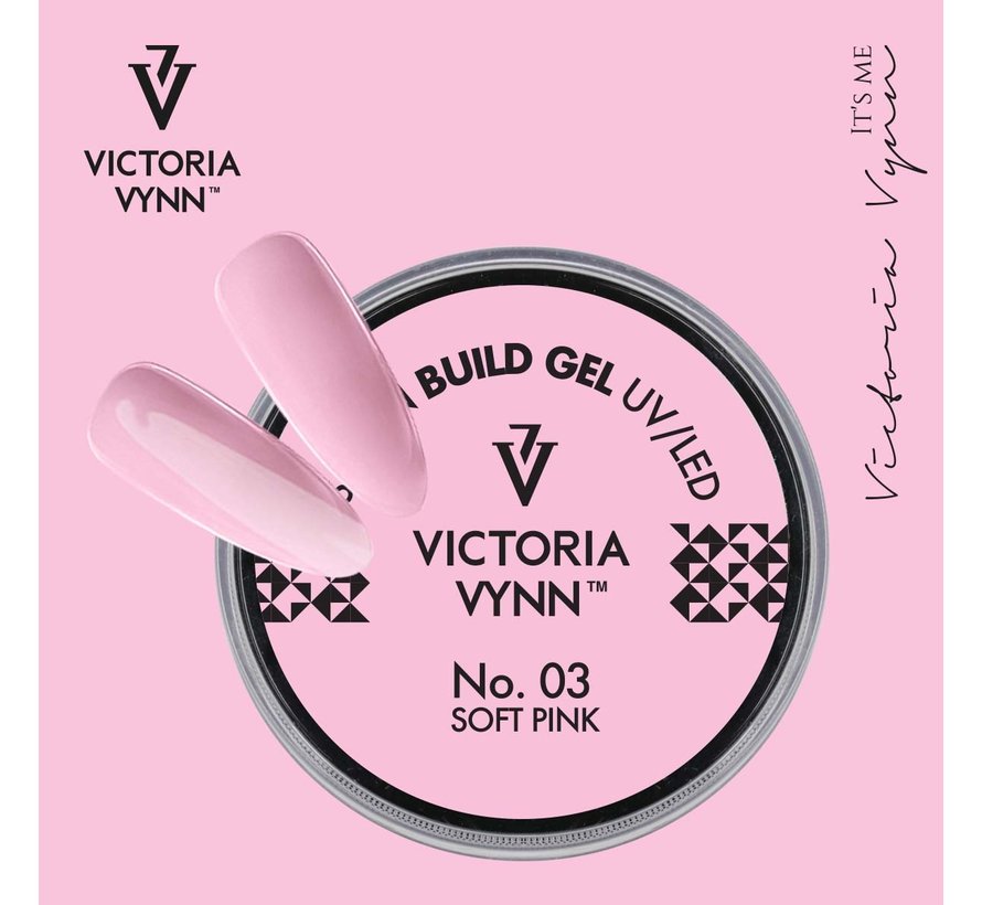 Victoria Vynn Builder Gel - gel om je nagels mee te verlengen of te verstevigen - Soft Pink 50ml