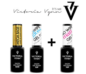 Victoria Vynn  Victoria Vynn 3 pack | Bestseller Musthaves | Mega Base Clear | Top Matt No Wipe | Top Gloss No Wipe | Super Aanbieding