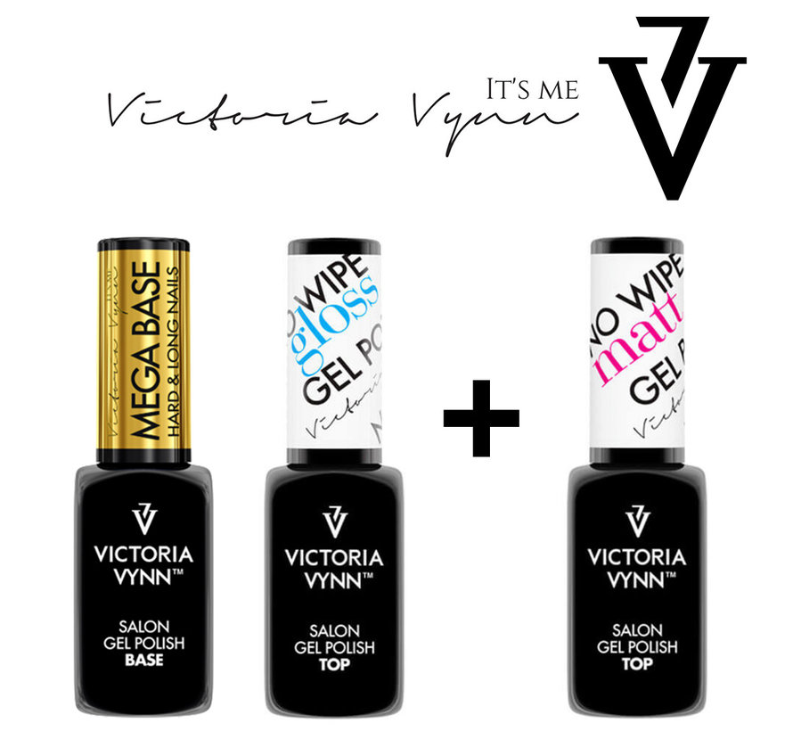 Victoria Vynn 3 pack | Bestseller Musthaves | Mega Base Clear | Top Matt No Wipe | Top Gloss No Wipe | Super Aanbieding