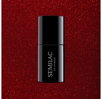 Semilac Gellak Rood Glitter Semilac | 347 Pretty Red Glitter | Gel Nagellak | 7 ml