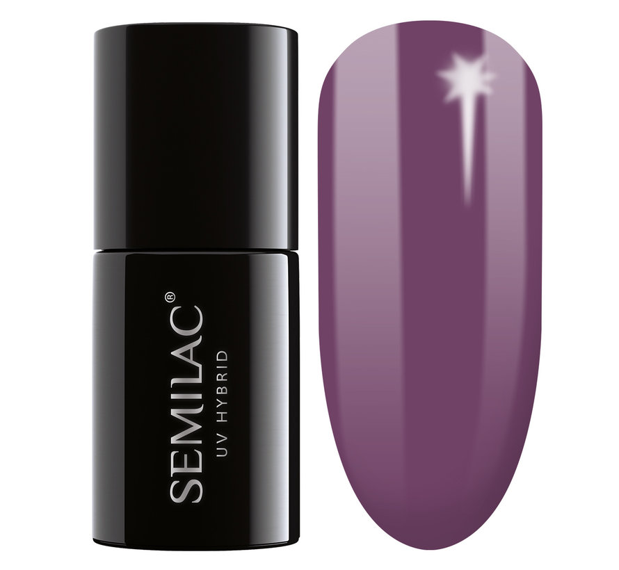 Semilac Gel Nagellak - Gel polish - UV Hybrid - 285 Dancing Time - 7ml - Aubergine