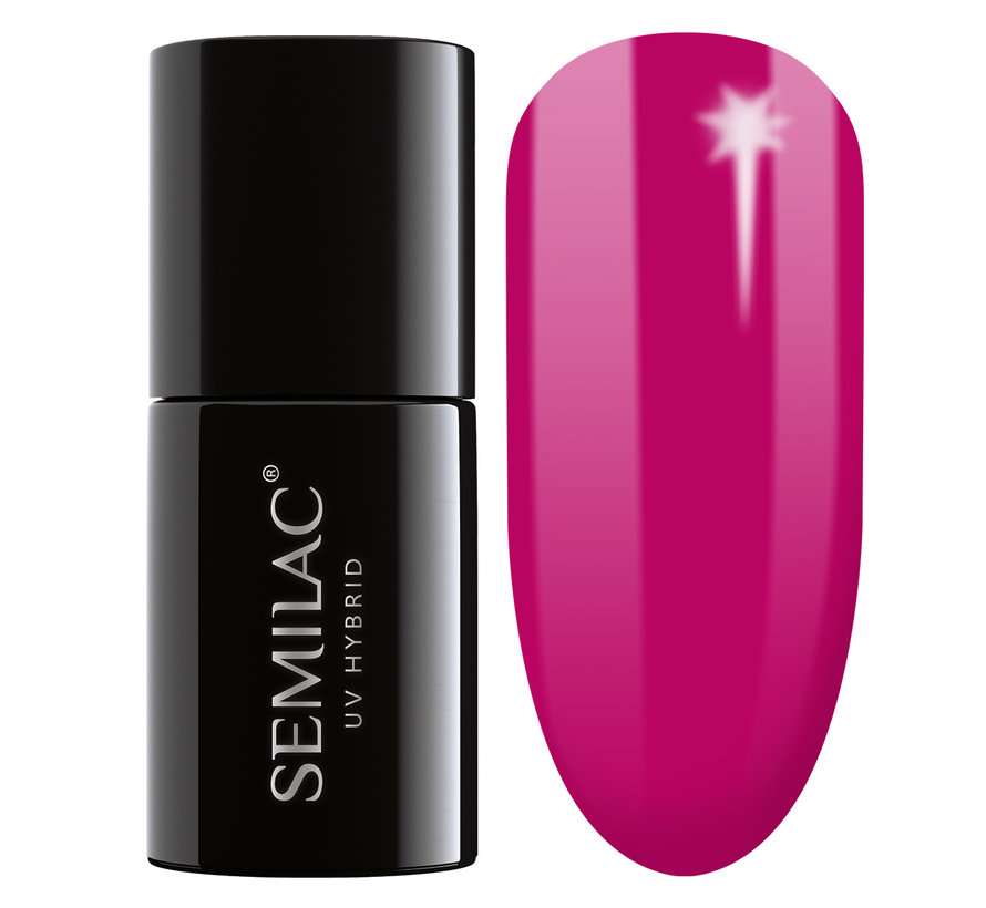 Semilac Gel Nagellak - Gel polish - UV Hybrid - Super Cover One Coat - 556 Carmine Boom - 7ml - Roze