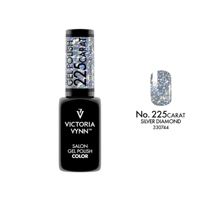 Gellak Victoria Vynn™ Gel Nagellak - Salon Gel Polish Color 225 Carat Silver Diamond - 8 ml. -