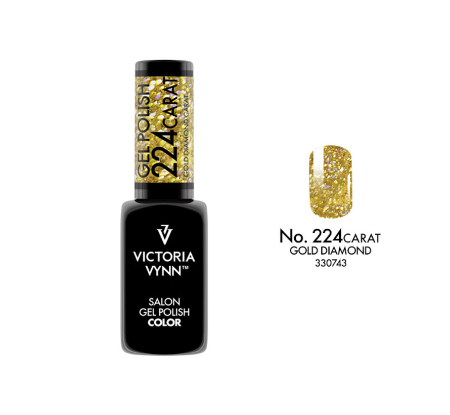 Gellak Victoria Vynn™ Gel Nagellak - Salon Gel Polish Color 224 Carat Gold Diamond- 8 ml. -