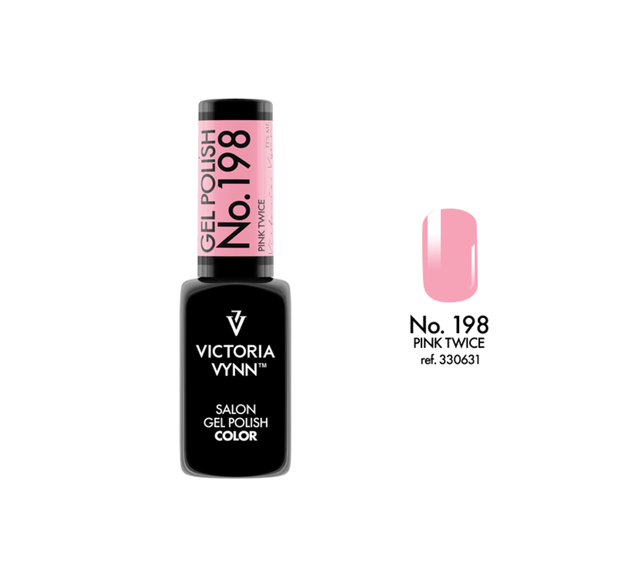 Gellak Victoria Vynn™ Gel Nagellak - Salon Gel Polish Color 198 - 8 ml. - Pink Twice
