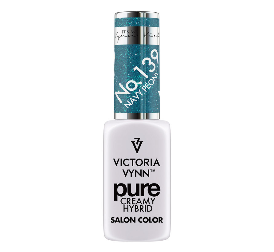 Gellak Victoria Vynn™ Gel Nagellak - Gel Polish - Pure Creamy Hybrid  - 8 ml - Navy Peony  - 139