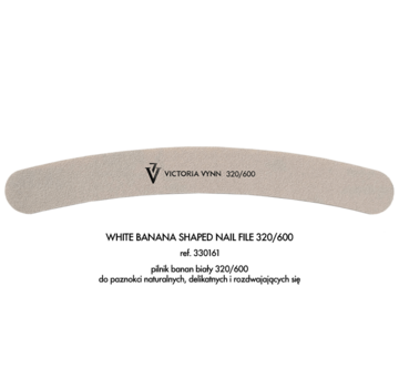 Victoria Vynn  Victoria Vynn™ White banana shaped nail file 320/600