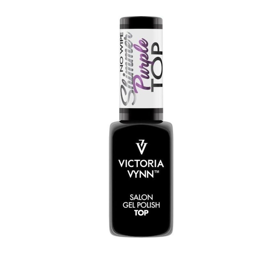 Victoria Vynn™ Gel Polish TOPGEL No Wipe Shimmer Purple 8 ml.