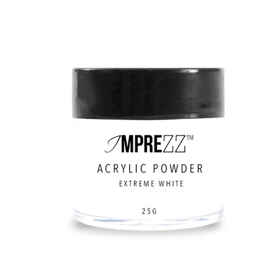 IMPREZZ® acrylpoeder - acrylic powder Extreme White 25 gr. - Wit