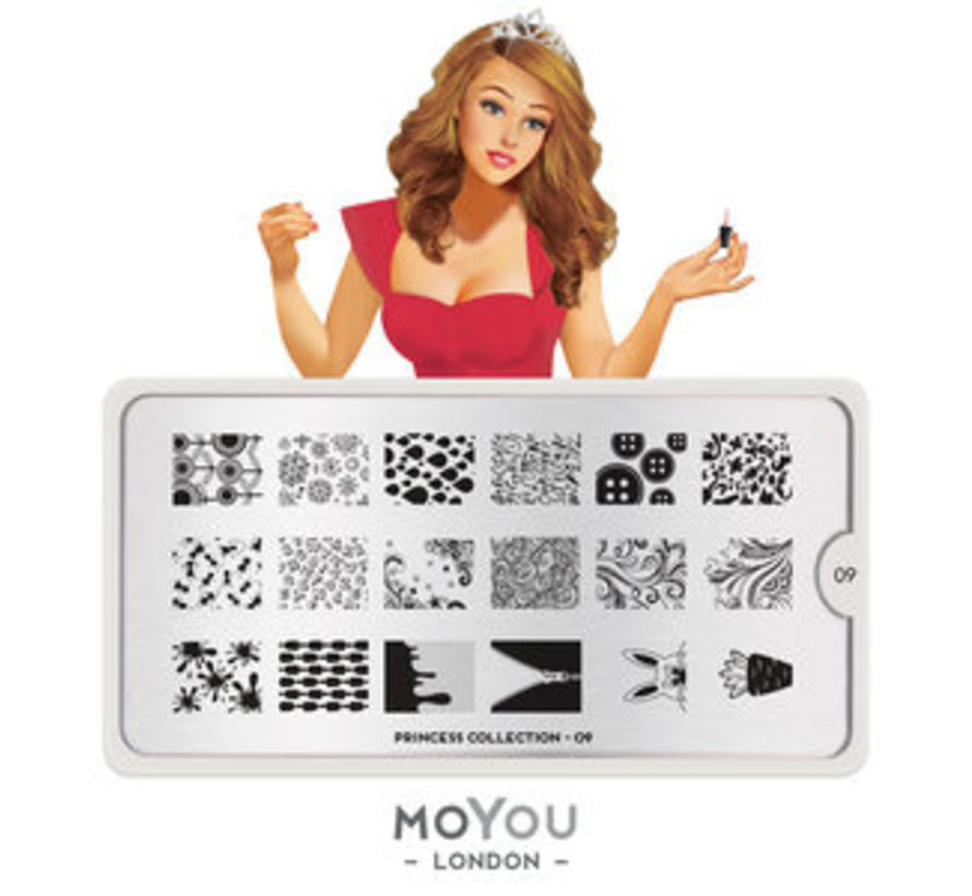 MoYou London Stempelplaat - Nail Art Stamping Princess 09